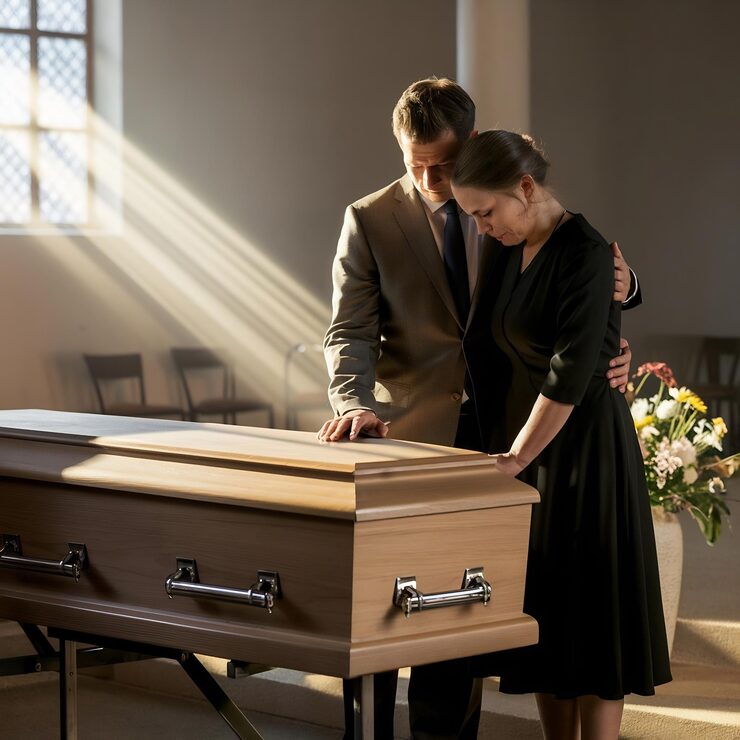 mourning-couple-funeral-with-coffin